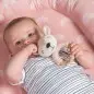 Mobile Preview: 054-014-65322 Jollein River knit Strick Babyspielzeug Greifring Rehlein rosa Personalisiert mit Name und Gravur - Geschenkidee für Mädchen