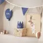 Preview: Kinderzimmer Wanddeko 'Luftballon' blau beige 25cm | Jollein | Personalisierbar