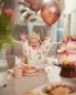 Preview: Kinder Geburtstagskrone Musselin biscuit | Jollein | Personalisierbar