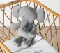 Mobile Preview: Baby Kuscheltier Schmusetier Elefant Samt grau - Jollein 037-001-65325