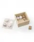 Preview: Label Label - Formen-Steckspiel Box - Kinder Sortierbox aus Holz Nougat - Personalisierbar mit Lasergravur Name Geburtstag LLWT-34369