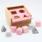 Preview: Label Label - Formen-Steckspiel Box - Kinder Sortierbox aus Holz Rosa - Personalisierbar mit Namen LLWT-25040
