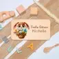 Preview: Personalisierte Frühstücksbrettchen für Kinder – Einzigartige Geschenkideen mit Liebe zum Detail Frohe Ostern als Ostergeschenk Hase im Korb