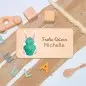 Preview: Personalisierte Frühstücksbrettchen für Kinder – Einzigartige Geschenkideen mit Liebe zum Detail Frohe Ostern als Ostergeschenk Hase und Osterei
