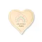Preview: Personalisierte Frühstücksbrett Herz für Kinder und Babys – Einzigartige Geschenkideen mit Liebe zum Detail! Regenbogen Motiv