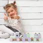 Preview: Liebelini Holzzug Eisenbahn rosa aus Holz Personalisiertes Taufgeschenk für Mädchen Kinder mit Namen