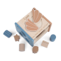 Mobile Preview: Holzspielzeug Formen Steckspiel Sortierbox blua | Jollein | Personalisiert 104-001-66026 Lasergravur mit Name und Geburtsdaten