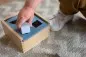 Mobile Preview: Label Label - Formen-Steckspiel Box - Kinder Sortierbox aus Holz Blau - Personalisiert mit Namen LLWT-25057