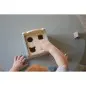 Preview: JaBaDaBaDo - Formen-Steckspiel Box - Kinder Sortierbox aus Holz Blau - Personalisierbar mit Namen C2518 Teddy