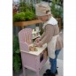 Mobile Preview: JaBaDaBaDo W7206 - Kinderküche Spielküche Holz mit Topf und Pfanne in rosa ✔️ Name personalisiert