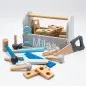 Preview: Kinder Werkzeugkiste Holz Grau - JaBaDaBaDo W7105 | Personalisiert mit Namen