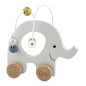 Preview: JaBaDaBaDo Nachziehspielzeug Elefant mit Motorikschleife personalisiert mit Lasergravur und Geburtsdaten
