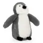 Preview: Jollein 037-001-65369 Baby Kuscheltier Schmusetier Pinguin grau aus Teddyplüsch