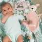 Preview: Ein kuscheliges Baby Schmusetuch Schnullertuch in Rosa mit einem entzückenden Rehmotiv von Jollein, das sich ideal als personalisiertes Geschenk eignet.