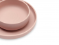 Preview: Kinder Baby Geschirrset Silikon - Pale Pink - 4-teilig | Jollein