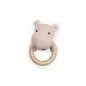 Preview: Jollein Hippo Strick Babyspielzeug Greifring Creamy/Peach