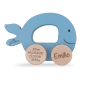 Preview: Jollein 112-001-66024 Holzauto Meerestier Fisch blau - Personalisiertes Holz-Spielzeug mit Name und Geburtsdaten in Lasergravur