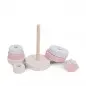 Mobile Preview: Jollein - Stapelturm rosa - Babygeschenk zur Geburt 120-001-66025
