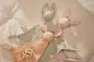 Preview: Jollein Schmusetuch Babyspielzeug Schnullertuch Hase aprikose gelb personalisierbar mit Name bestickt 031-594-68020