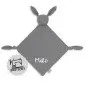 Preview: Jollein Schmusetuch Babyspielzeug Schnullertuch Hase strom grey grau personalisierbar mit Name bestickt 031-594-66051
