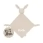 Preview: Jollein Schmusetuch Babyspielzeug Schnullertuch Hase strom grey nougat personalisierbar mit Name bestickt 031-594-66050