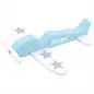 Preview: Kinder Holz-Flugzeug blau personalisiert mit Namen | JaBaDaBaDo W7093