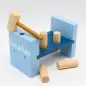 Preview: Holzspielzeug Kinder Hammerbank Aiden blau personalisiert Namen Kids Concept 1000350