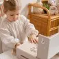 Mobile Preview: Label-Label klappbare Kinder-Spielküche nougat personalisiert Name LLWT-37124