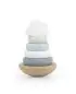 Preview: Label Label - Stapelturm - Stapelturm aus Holz Blau - Personalisiertes Taufgeschenk - Geschenk zur Taufe für Baby und Kind