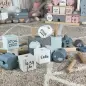 Mobile Preview: Babygeschenk Stapel- und Steckspiel Haus blau | Label-Label | Personalisierbar mit Geburtsdaten & Namen LLWT-25095