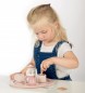 Preview: Label-Label Kinder Tee-Set holz rosa personalisiert LLWT-24838