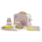Preview: Label-Label Holz Küchenzubehör Toaster rosa personalisiert Name LLWT-24593