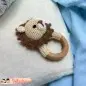 Mobile Preview: Personalisierter Greifling Löwe in braun für Babys von BellasTraum