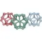 Preview: Zahnungshilfe Beissring Geometrische Form Dodekaeder Silikon Blau | Label-Label