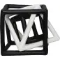 Preview: Zahnungshilfe Beissring Geometrische Formen in Schwarz & Weiß Silikon | Label-Label