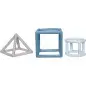 Preview: Zahnungshilfe Beissring Geometrische Formen in Rosa Silikon | Label-Label