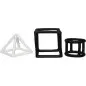 Preview: Zahnungshilfe Beissring Geometrische Formen in Schwarz & Weiß Silikon | Label-Label