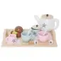 Preview: JaBaDaBaDo T257 ✔️ Kinder Holz Tee-Set pastell | Holzspielzeug Spielküchen-Zubehör für Kinder