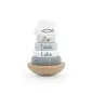 Preview: Label Label - Ring-Stapelturm - Stapelturm aus Holz Blau - Personalisiert mit Namen Geburtsdaten Baby Junge LLWT-25231