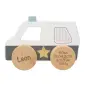 Mobile Preview: Tryco Holzspielzeug Polizeiauto personalisiert mit Geburtsdaten - Lasergravur - TR-303020