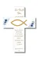 Preview: Personalisiertes Wandkreuz zur Taufe | Geschenk zur Taufe für Kinder | Kreuz mit Blumen