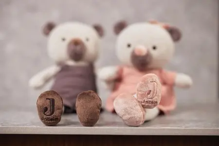 Jollein ✔️ Baby Kuscheltier Teddybär in rosa - personalisierbar