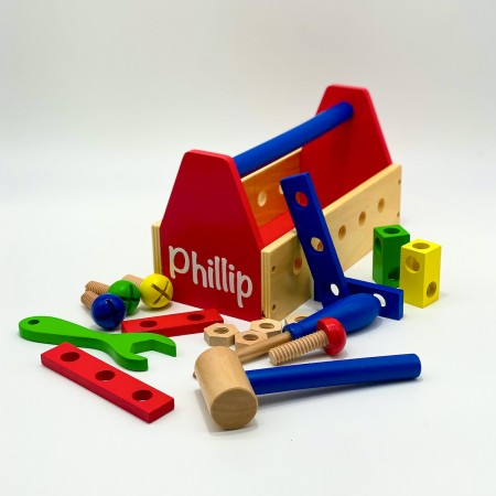 10738 legler small foot Spielzeug Werkzeugkasten bunt personalisiert