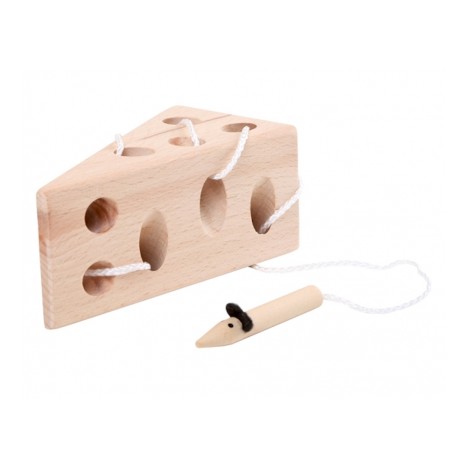 Holz Fädelspiel Käse und Maus | small foot 11053