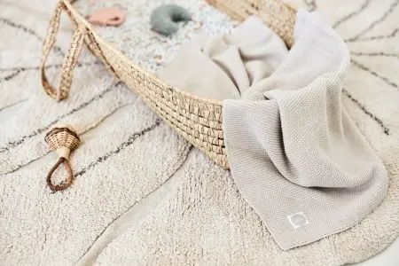 Babydecke Strickdecke Basic Knit Nougat (75x100 cm) | Jollein | Personalisiert mit Name und Datum