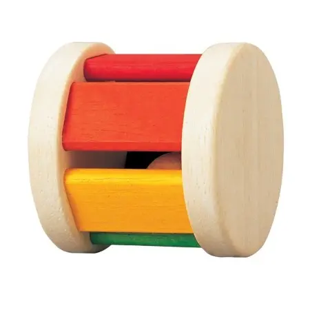 Baby Rassel aus Holz - Rollrassel Walze Babyspielzeug | PlanToys 4005220