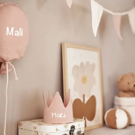 Kinderzimmer Wanddeko 'Luftballon' rosa 25cm | Jollein | Personalisierbar