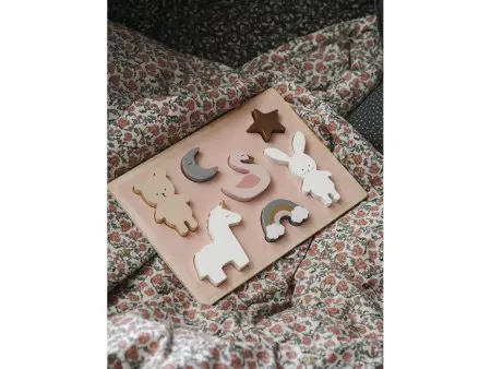 JaBaDaBaDo Einhorn Puzzle in rosa mit Namen vom Kind