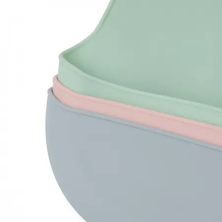 Bieco Silikon-Lätzchen mit Bärmotiv und Auffangschale für Babys und Kinder in rosa