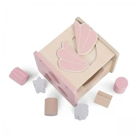 Holzspielzeug Formen Steckspiel Sortierbox rosa | Jollein | Personalisiert 104-001-66025